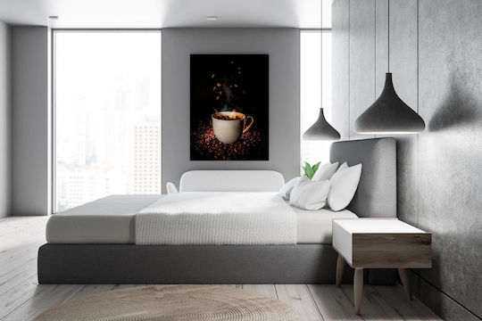 Πίνακας Coffee Beans Cup Κόκκοι Φλιτζάνι Καφέ 80x120 Πίνακας Coffee Beans Cup Κόκκοι Φλιτζάνι Καφέ 80x120
