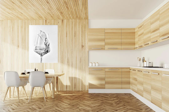 Splashing Wine Glass Painting 60x90