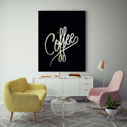 Πίνακας Neon Coffee Sign Επιγραφή Καφέ Νέον 80x120