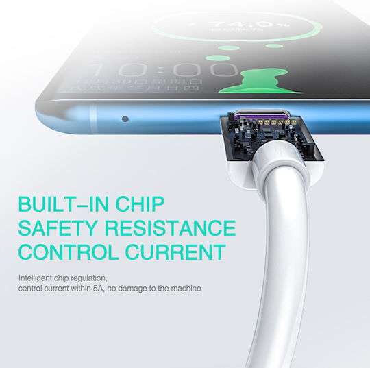 Leewello SJX-209 USB to Lightning Cable Λευκό 1m