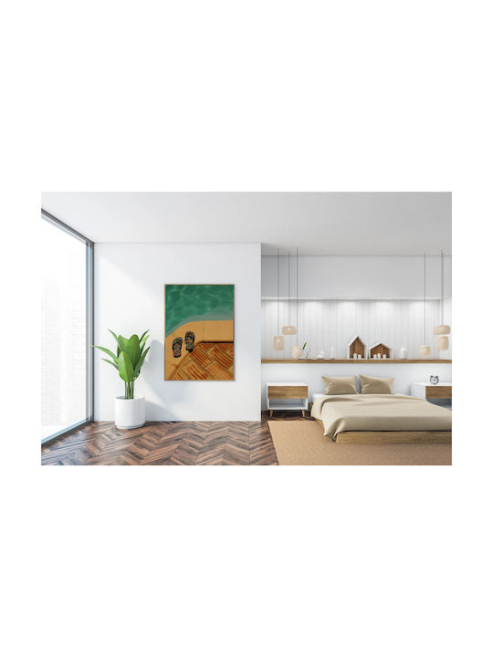 Tabloul Șlapi lângă Piscină 80x120