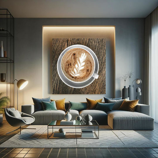 Πίνακας Artistic Coffee Cup Καλλιτεχνικό Φλιτζάνι Καφέ 130x130