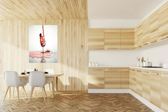 Картина Пръскащо Червено Вино В Чаша 100x150