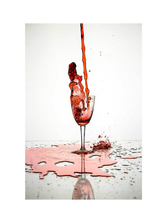 Gemälde Spritzender Rotwein im Glas 100x150