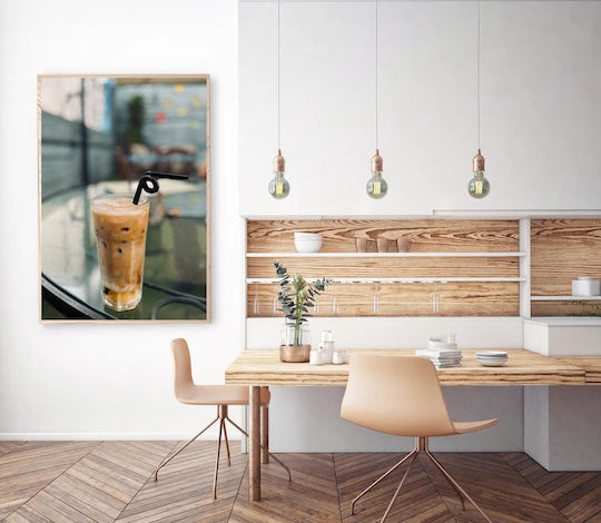 Painting Iced Coffee On Glass Table 80x120