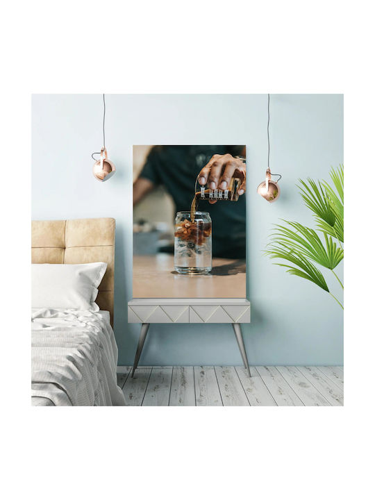 Πίνακας Pouring Coffee Into Glass Ρίχνοντας Καφέ Ποτήρι 80x120