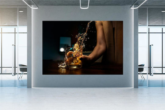 Splashing Whiskey In Glass Painting 100x70