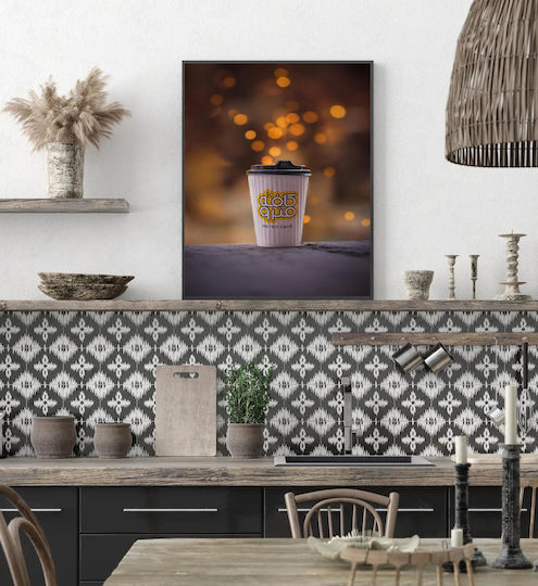 Gemälde Metro Café Kaffeetasse Bokeh Hintergrund Metro Café Kaffeetasse Hintergrund Bokeh 80x120