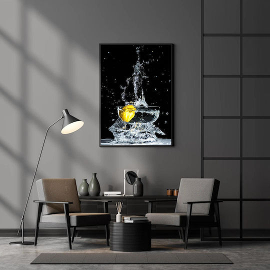 Картина Лимонови пръски в стъклена купа 100x150