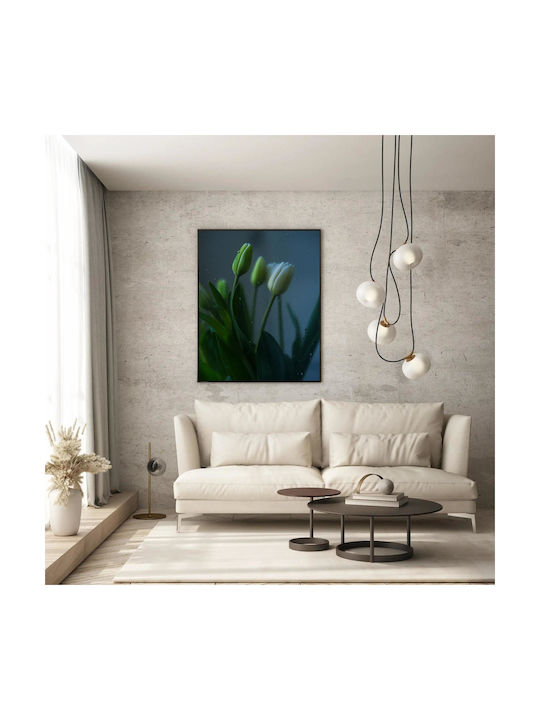 Πίνακας Tulips Behind Glass Τουλίπες Πίσω Γυαλί 60x90
