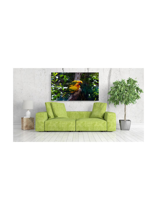 Πίνακας Pair Colorful Parrots Ζευγάρι Πολύχρωμοι Παπαγάλοι 150x100