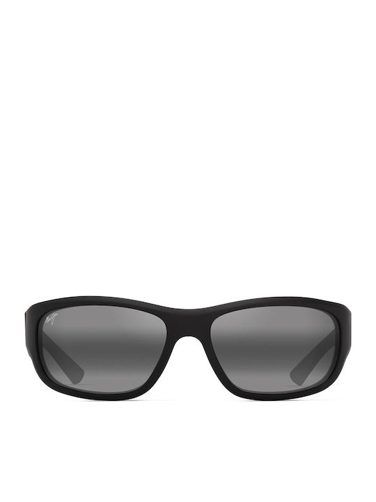 Maui Jim Ανδρικά Γυαλιά Ηλίου με Μαύρο Κοκκάλινο Σκελετό και Μαύρο Polarized Φακό 682-02