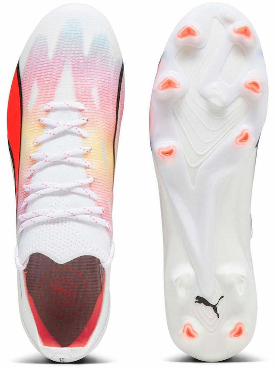 PUMA King Ultimate Pantofi de Fotbal cu crampoane Albe