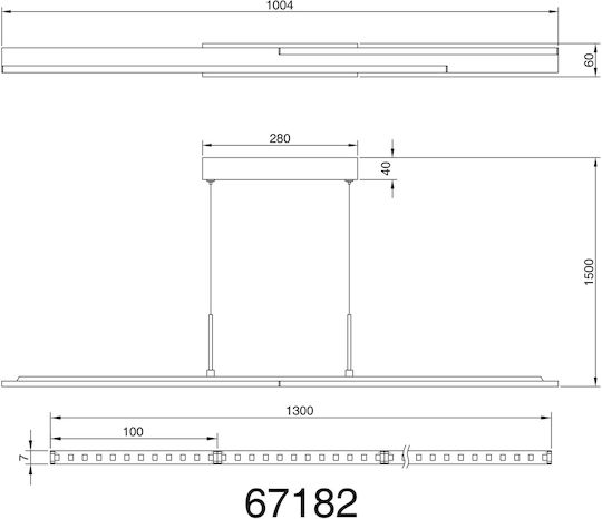 Globo Lighting Κρεμαστό Φωτιστικό Καφέ