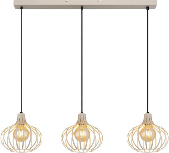 Globo Lighting Beige Ceiling Light with E27 Socket 25x150cm