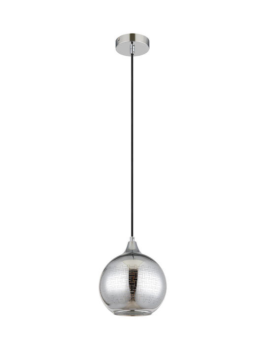 Globo Lighting Κρεμαστό Φωτιστικό Ασημί