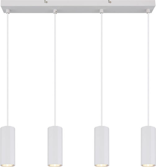 Globo Lighting Ceiling Light White for 4 GU10 Bulbs 6x120cm