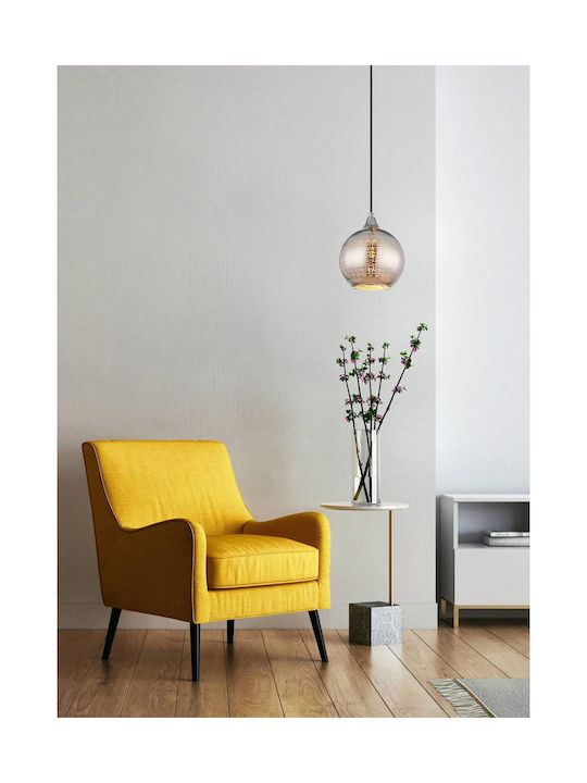 Globo Lighting Κρεμαστό Φωτιστικό Ασημί
