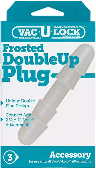 Doc Johnson Vac-U-Lock Double Up Plug 13.5cm σε Λευκό Χρώμα