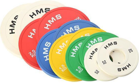 HMS Σετ Δίσκοι Ολυμπιακού Τύπου Λαστιχένιοι 2 x 5kg Φ50mm