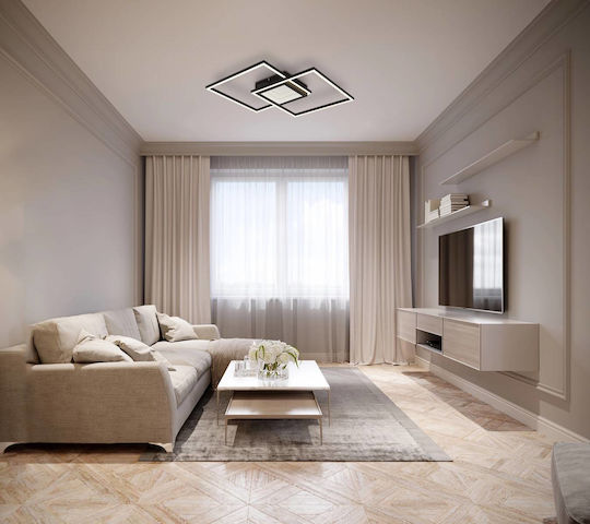 Globo Lighting Πλαφονιέρα Οροφής Μαύρη