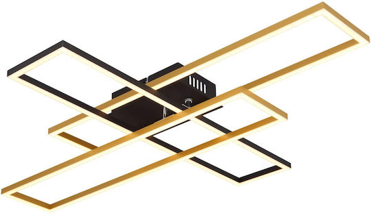 Globo Lighting Luminiță De Tavan Montată 80cm Neagră Cu LED Integrat