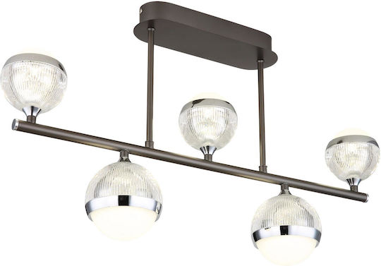 Globo Lighting Πλαφονιέρα Οροφής 65εκ. Διάφανη με Ενσωματωμένο LED και Τηλεχειριστήριο