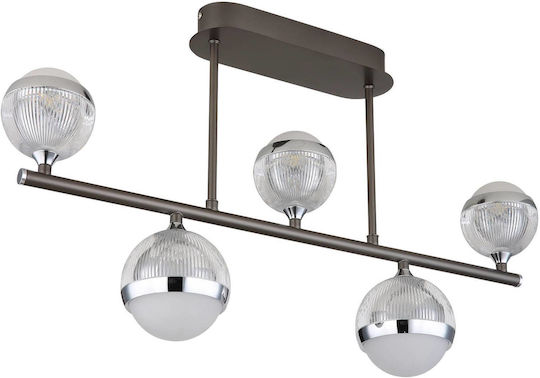 Globo Lighting Πλαφονιέρα Οροφής 65εκ. Διάφανη με Ενσωματωμένο LED και Τηλεχειριστήριο