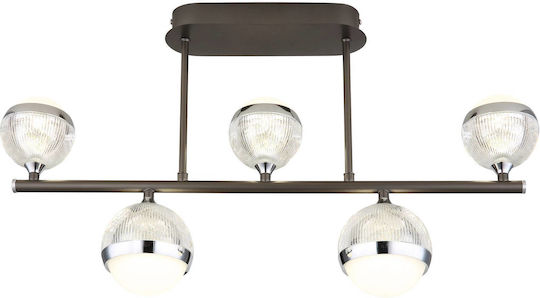 Globo Lighting Πλαφονιέρα Οροφής 65εκ. Διάφανη με Ενσωματωμένο LED και Τηλεχειριστήριο