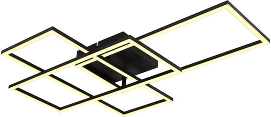 Globo Lighting Gabriel Πλαφονιέρα Οροφής 74εκ. Μαύρη