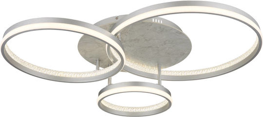 Globo Lighting Πλαφονιέρα Οροφής 85.5εκ. Ασημί