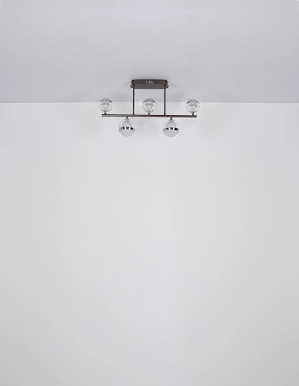 Globo Lighting Πλαφονιέρα Οροφής 65εκ. Διάφανη με Ενσωματωμένο LED και Τηλεχειριστήριο
