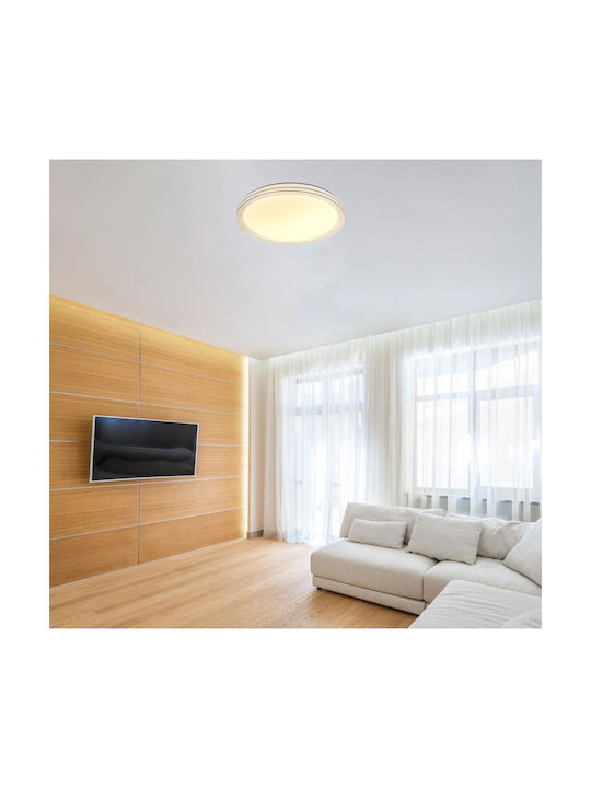Globo Lighting Πλαφονιέρα Οροφής Διάφανη με Ενσωματωμένο LED