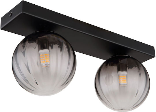 Globo Lighting Πλαφονιέρα Οροφής 35εκ. Μαύρη με Ντουί G9