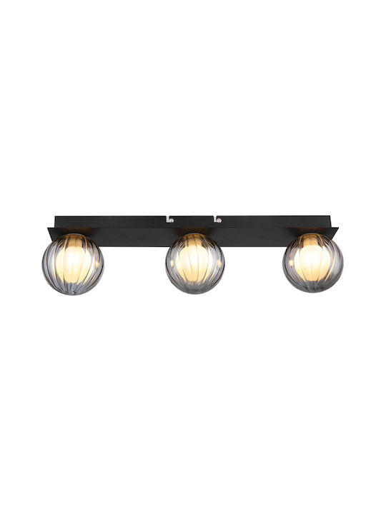 Globo Lighting Таванно Осветително Тяло За Баня 50см Черно с Цокъл G9