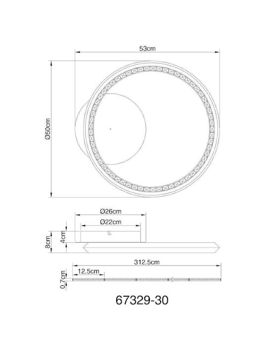 Globo Lighting Ceiling Mount Light Gray