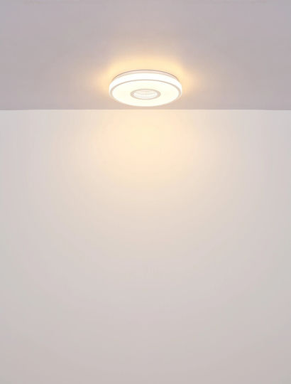 Globo Lighting Πλαφονιέρα Οροφής Λευκή με Ενσωματωμένο LED