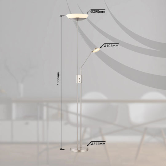 Globo Lighting Φωτιστικό Δαπέδου Ασημί