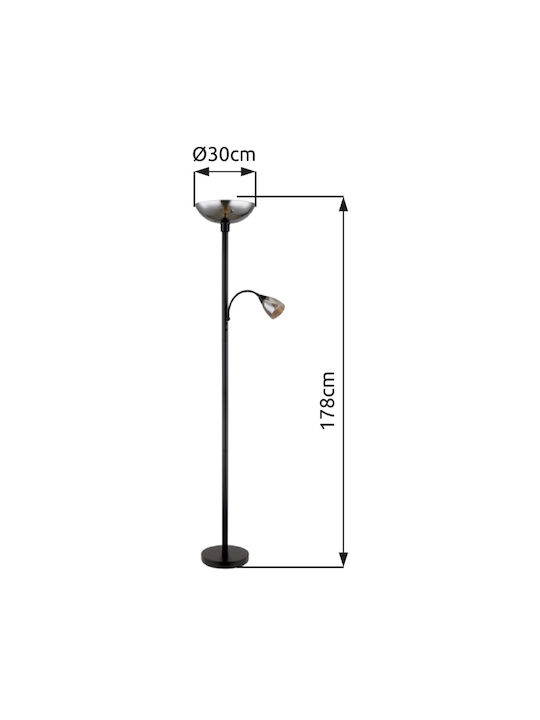 Globo Lighting Floor Lamp Black