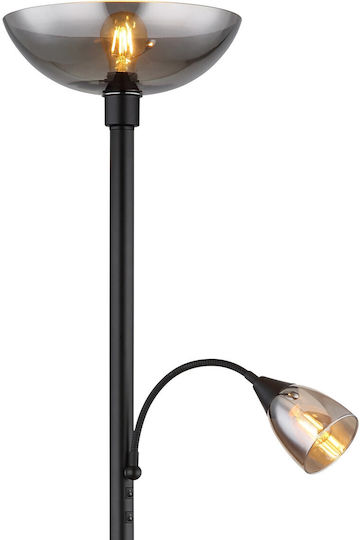 Globo Lighting Floor Lamp H178xL30cm with Lamp Bulb Base E27 Black