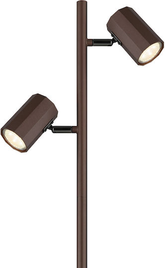 Globo Lighting Floor Lamp with Socket for Bulb GU10 Brown