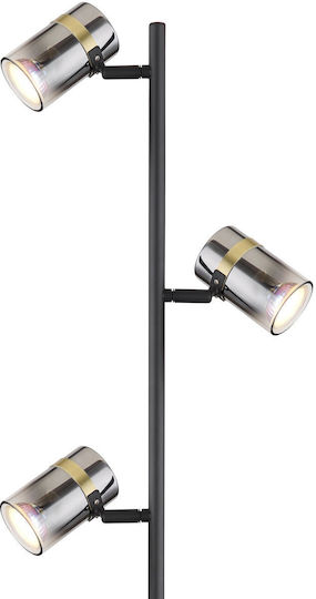 Globo Lighting Floor Lamp H154xL23cm with Lamp Bulb Base for GU10 Transparent