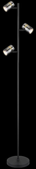Globo Lighting Floor Lamp H154xL23cm with Lamp Bulb Base for GU10 Transparent