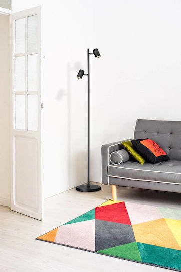 Globo Lighting Floor Lamp with Socket for Bulb GU10 Black