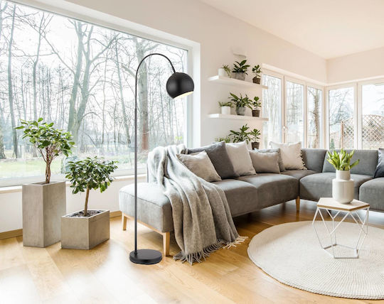 Globo Lighting Φωτιστικό Δαπέδου Υ150xΜ58εκ. με Ντουί για Λαμπτήρα E27 Μαύρο