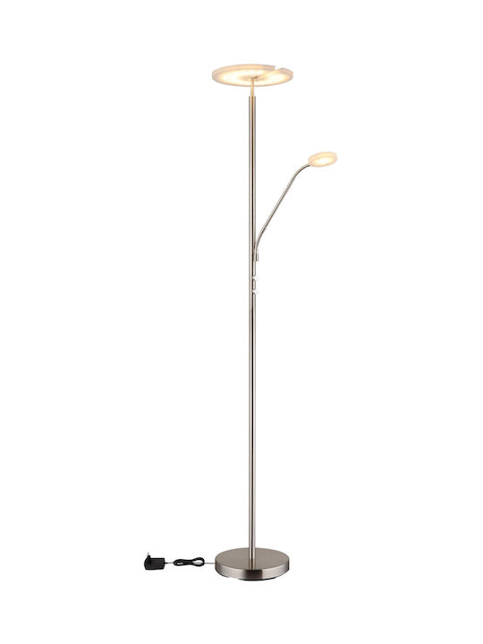 Globo Lighting LED Floor Lamp with Warm White Light Silver