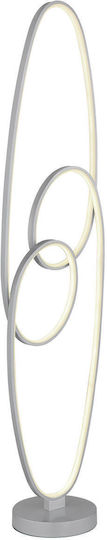 Globo Lighting LED Φωτιστικό Δαπέδου Ασημί
