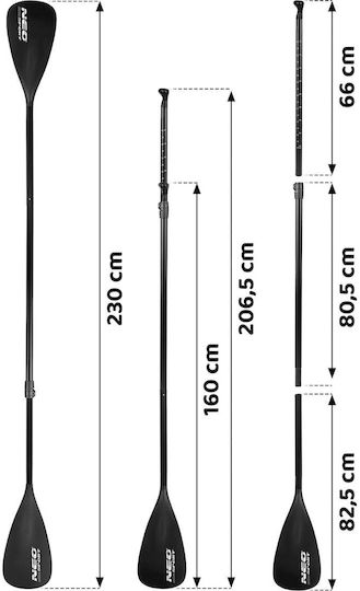Zray Aluminum Paddle 2 in 1 Paddel für Sup Schwarz