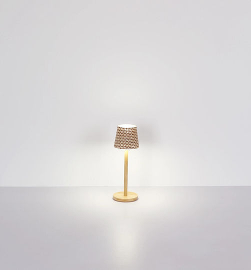 Globo Lighting Настолна лампа LED с Кафяв Абажур и Основа