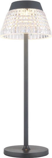 Globo Lighting Μεταλλικό Πορτατίφ LED με Γκρι Καπέλο και Βάση